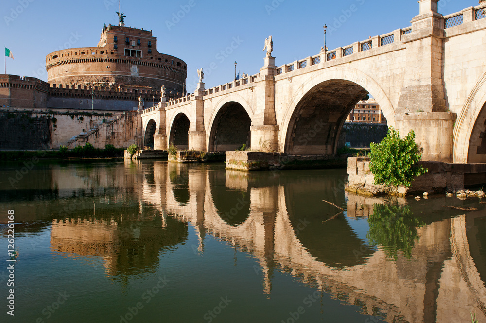Castel Sant'Angelo in a summer day in Rome, Italy
