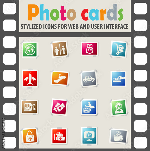 airport icon set photo