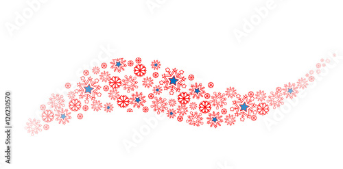 Christmas banner with red Snowflakes