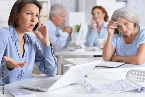 Businesspeople Working In Office