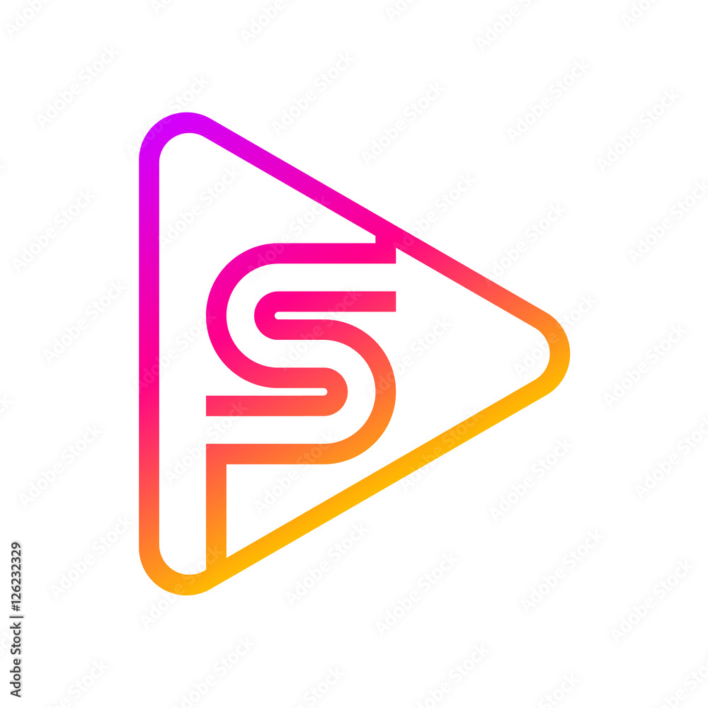 Letter S Multimedia and Play logo design Letter S Multimedia and Play logo design