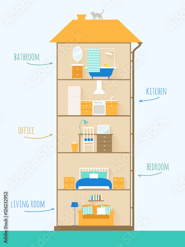 Vector house interiors