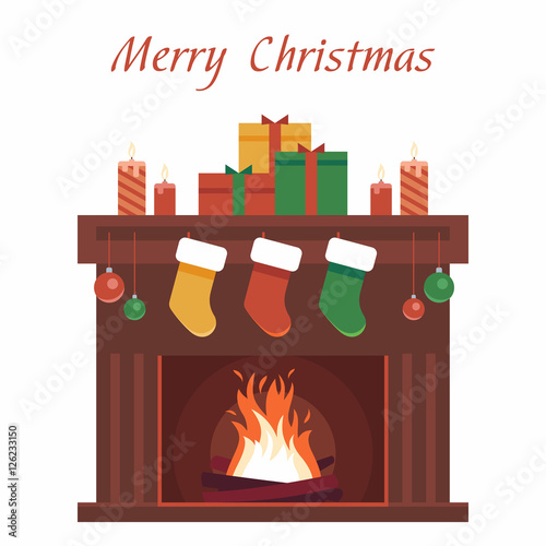 Christmas fireplace