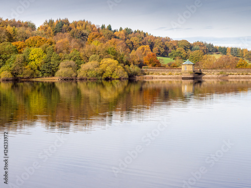 Control Tower and Dam Wall at Fernilee Reservoir, The Goyt Valley, Peak District, UK