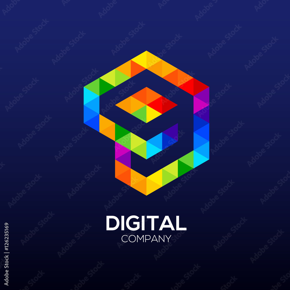 Fototapeta premium Abstract letter g Logo Design.Hexagon logo