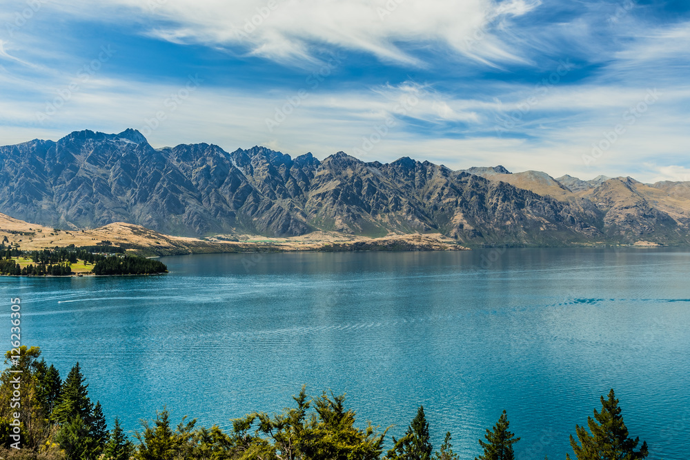 The Remarkables and Lake Wakatipu, Queenstown, New Zealand