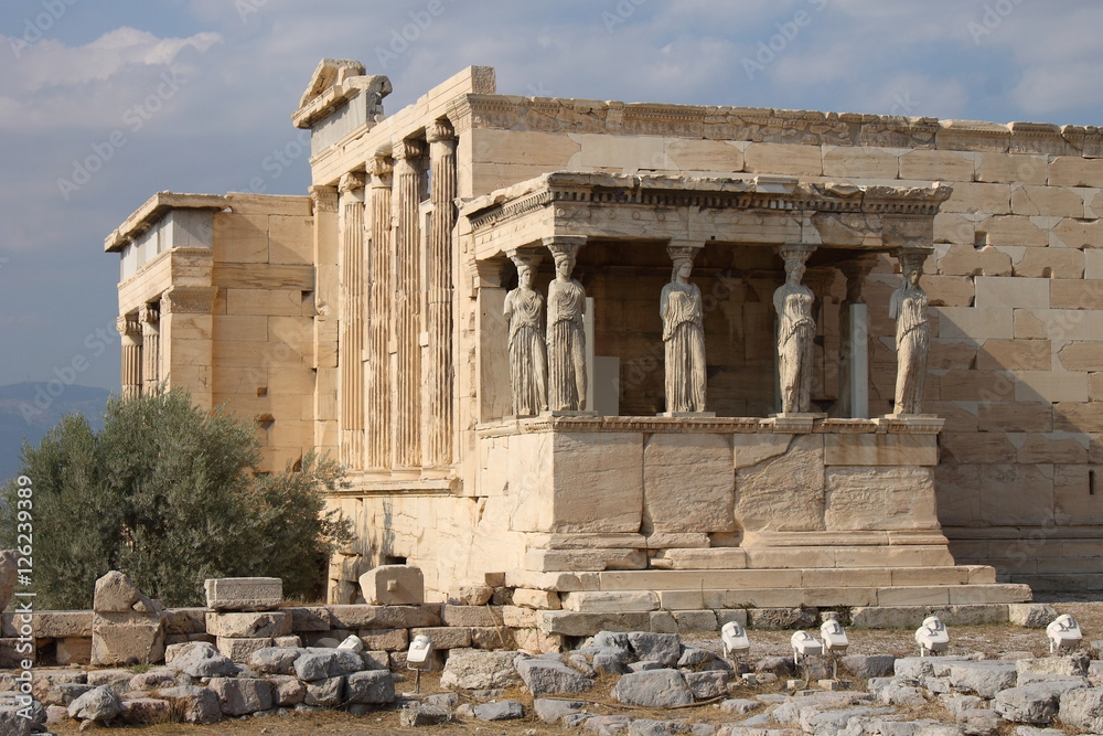 Obraz premium Acropole, Parthénon, ancien temple d'Athéna, Pandroséion,Athènes,Grèce