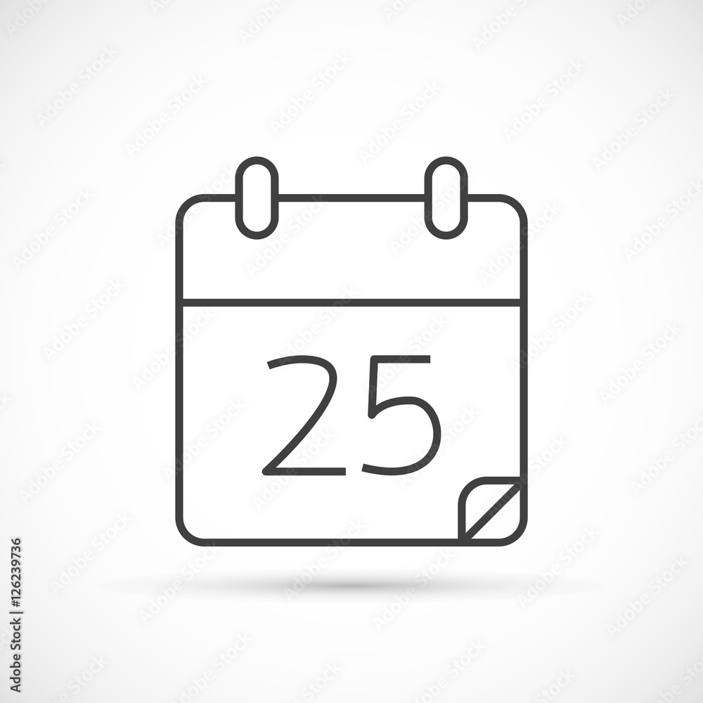 Calendar thin line icon Calendar thin line icon