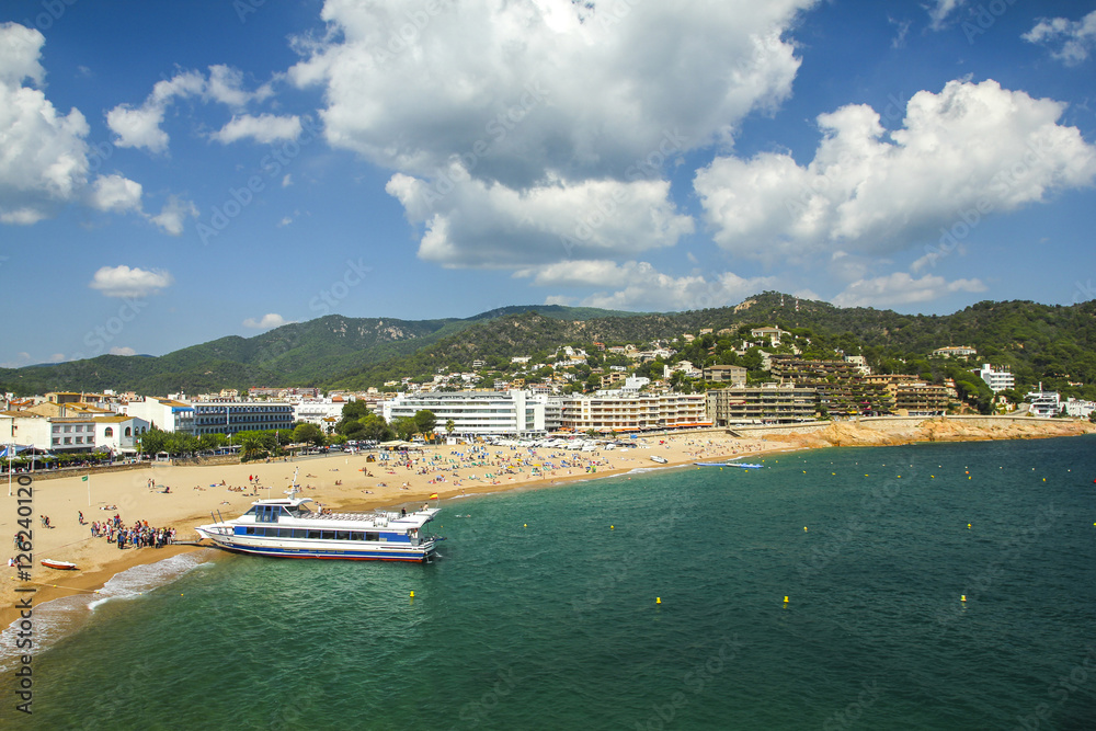 Tourism on Spanish seaside 