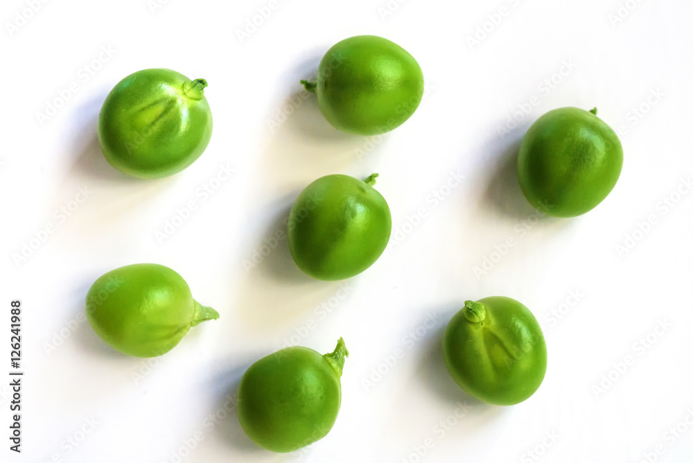 Green peas isolated on white background Green peas isolated on white background