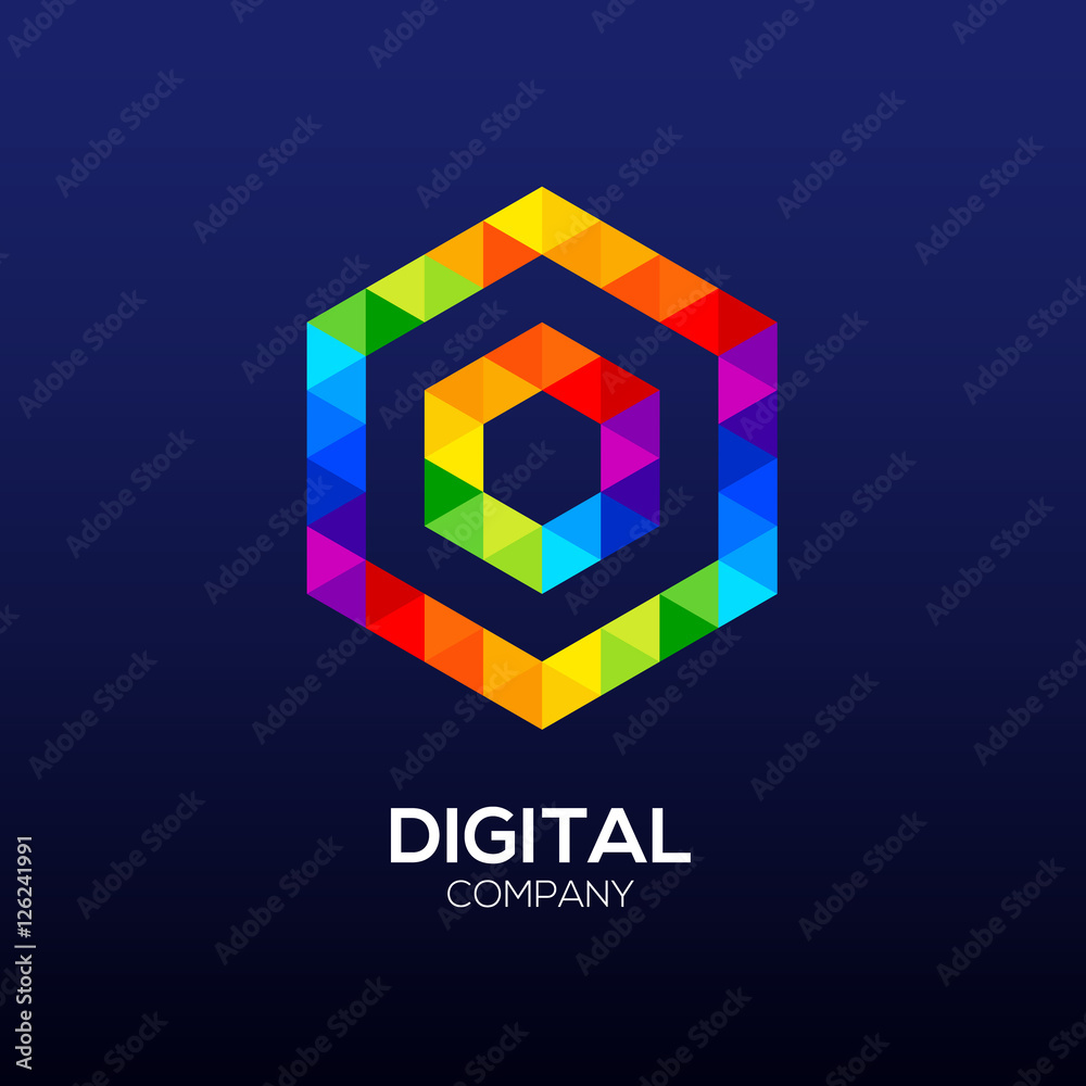 Letter O Logo Design.Hexagon logo Letter O Logo Design.Hexagon logo