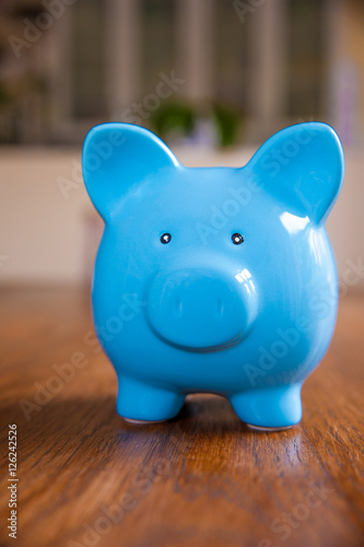 blue piggy banks