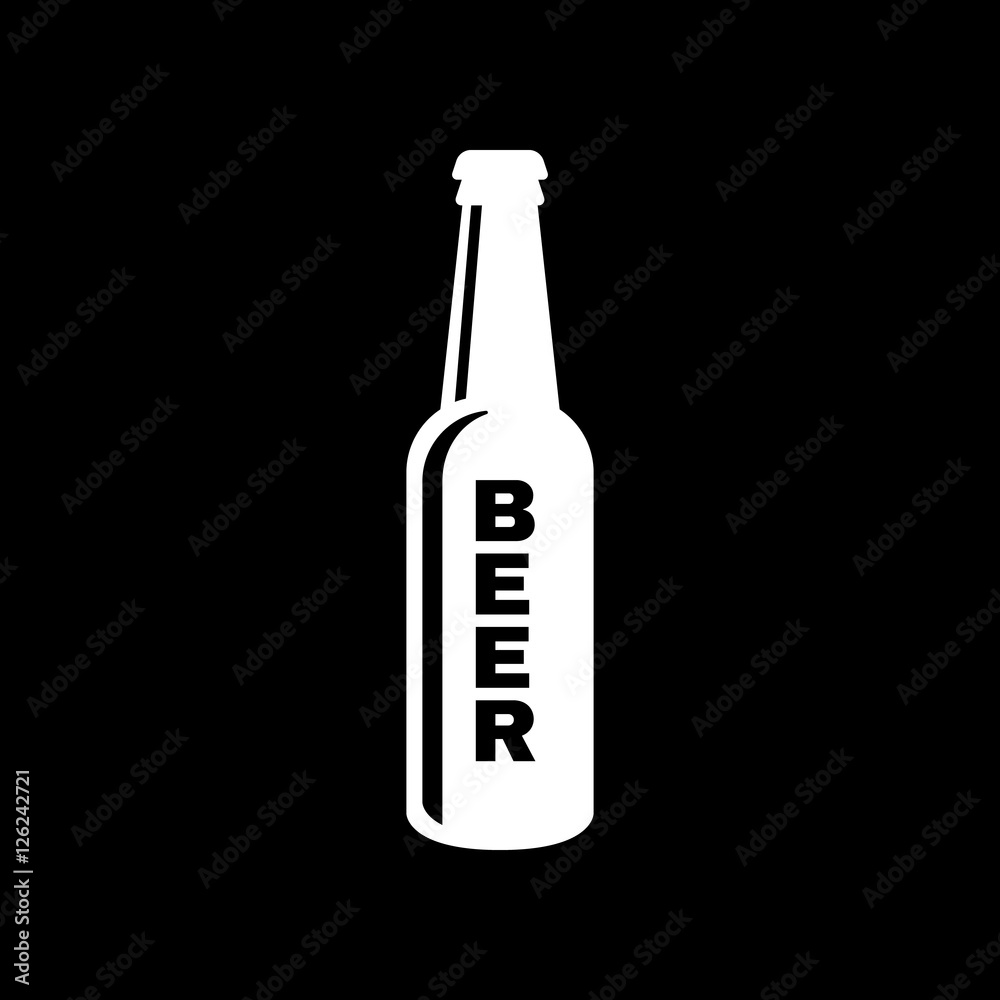 Bottle of beer icon. Beer and pub, bar symbol. UI. Web. Logo. Sign. Flat design. App.Stock Bottle of beer icon. Beer and pub, bar symbol. UI. Web. Logo. Sign. Flat design. App.Stock