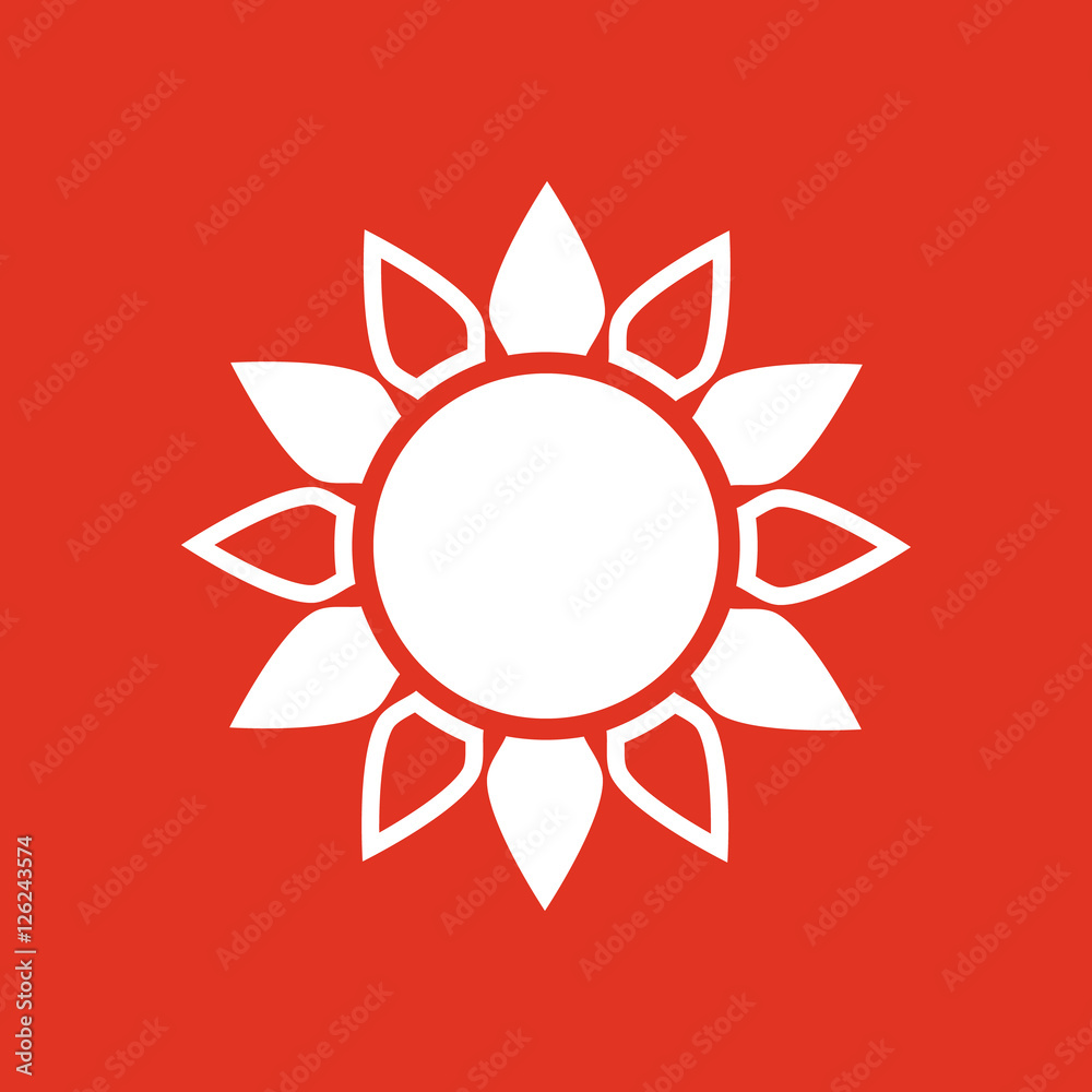 The sun icon. Sunrise and sunshine, weather, sun symbol. UI. Web. Logo. Sign. Flat design. App. Stock The sun icon. Sunrise and sunshine, weather, sun symbol. UI. Web. Logo. Sign. Flat design. App. Stock