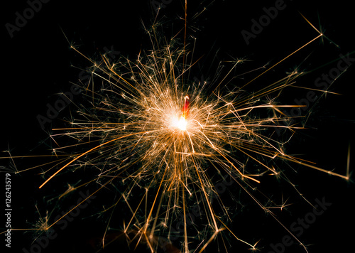 sparks of fire on a black background