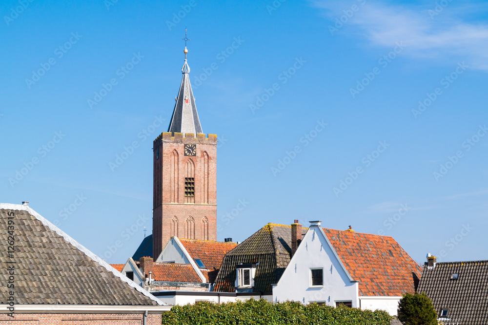Big Church tower in Naarden, Netherlands - horizontal Big Church tower in Naarden, Netherlands - horizontal