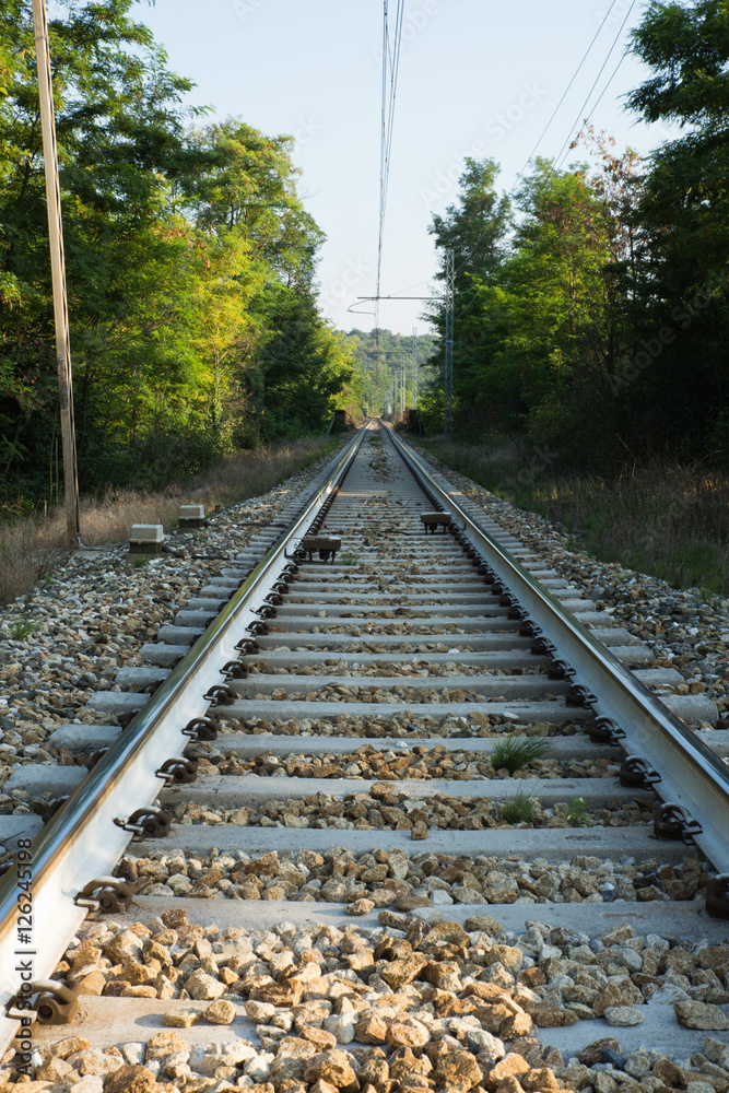Fototapeta premium Train tracks in Italy