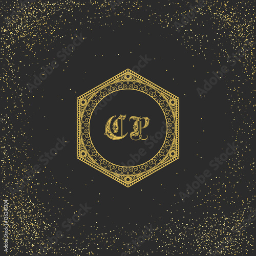 Vector vintage monogram