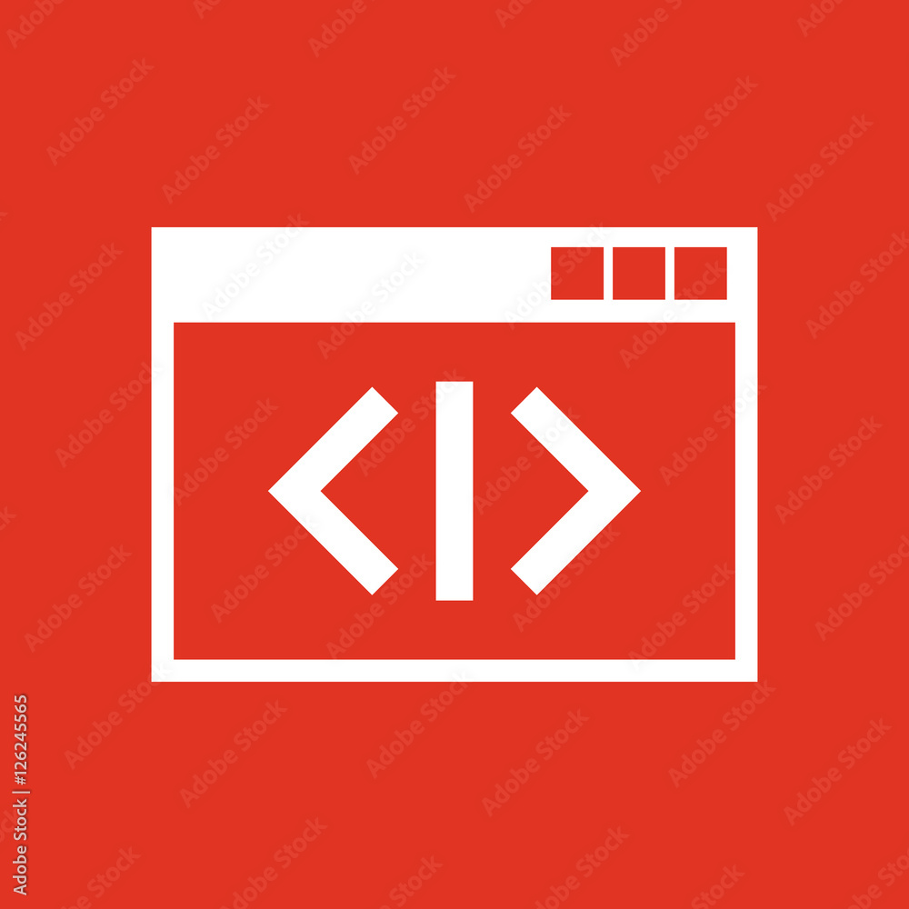 The coding icon. WWW and browser, development, seo, coding symbol. UI. Web. Logo. Sign. Flat design. App. The coding icon. WWW and browser, development, seo, coding symbol. UI. Web. Logo. Sign. Flat design. App.