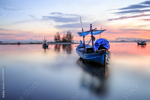 Wallpaper Mural wooden fishing boat Torontodigital.ca