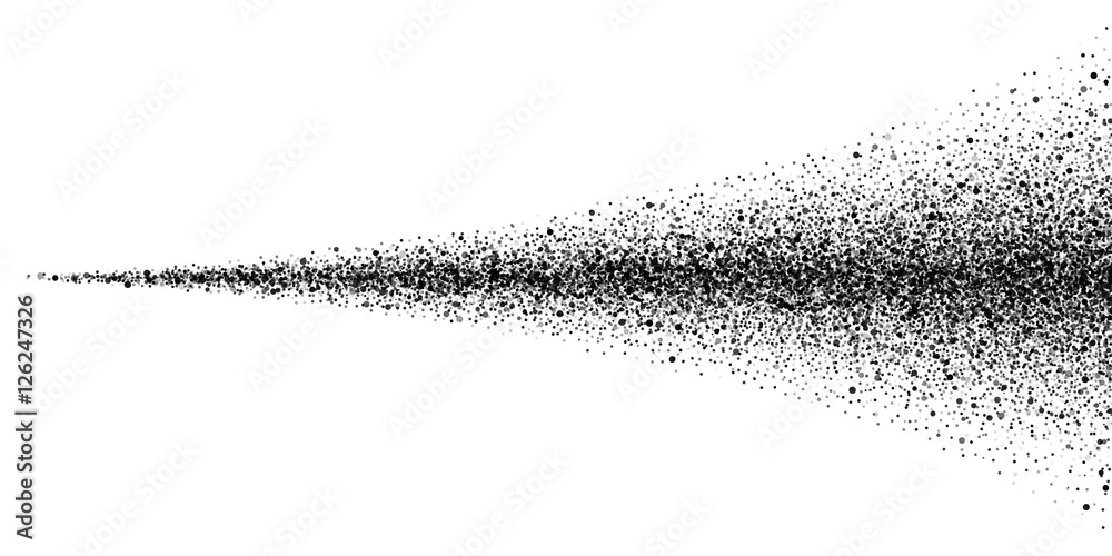 Vector black soil spray dust texture. Sprayer