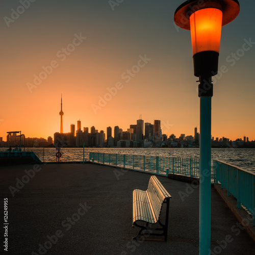 Photography Sunset in Toronto, Ontario, Canada as seen from Ward's Island
