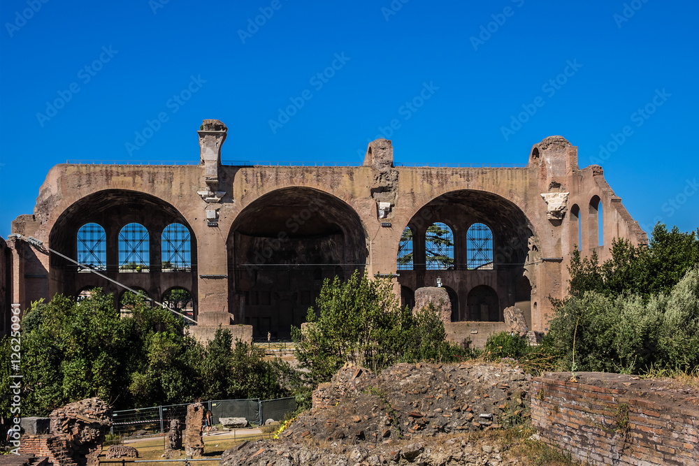 One of most famous landmarks in world - Roman Forum. Rome, Italy