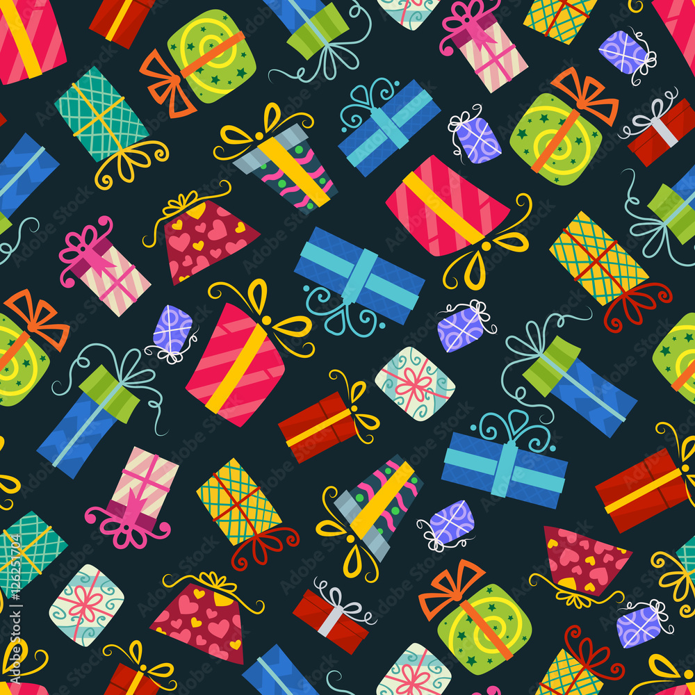 Christmas Gifts Seamless Pattern Christmas Gifts Seamless Pattern