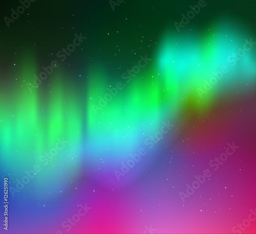 Vector illustration of northern lights