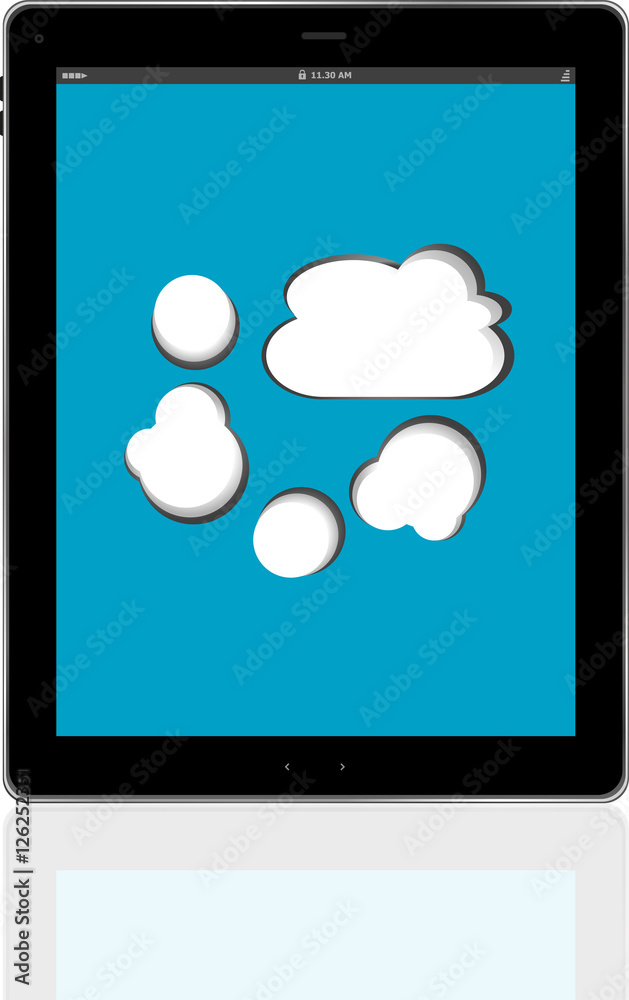 Cloud-computing connection on the digital tablet pc. Conceptual image Cloud-computing connection on the digital tablet pc. Conceptual image