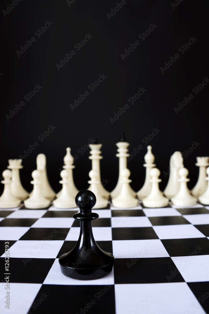 Power And Lonelinessthe Most Powerful Chess Piece Stock Photo