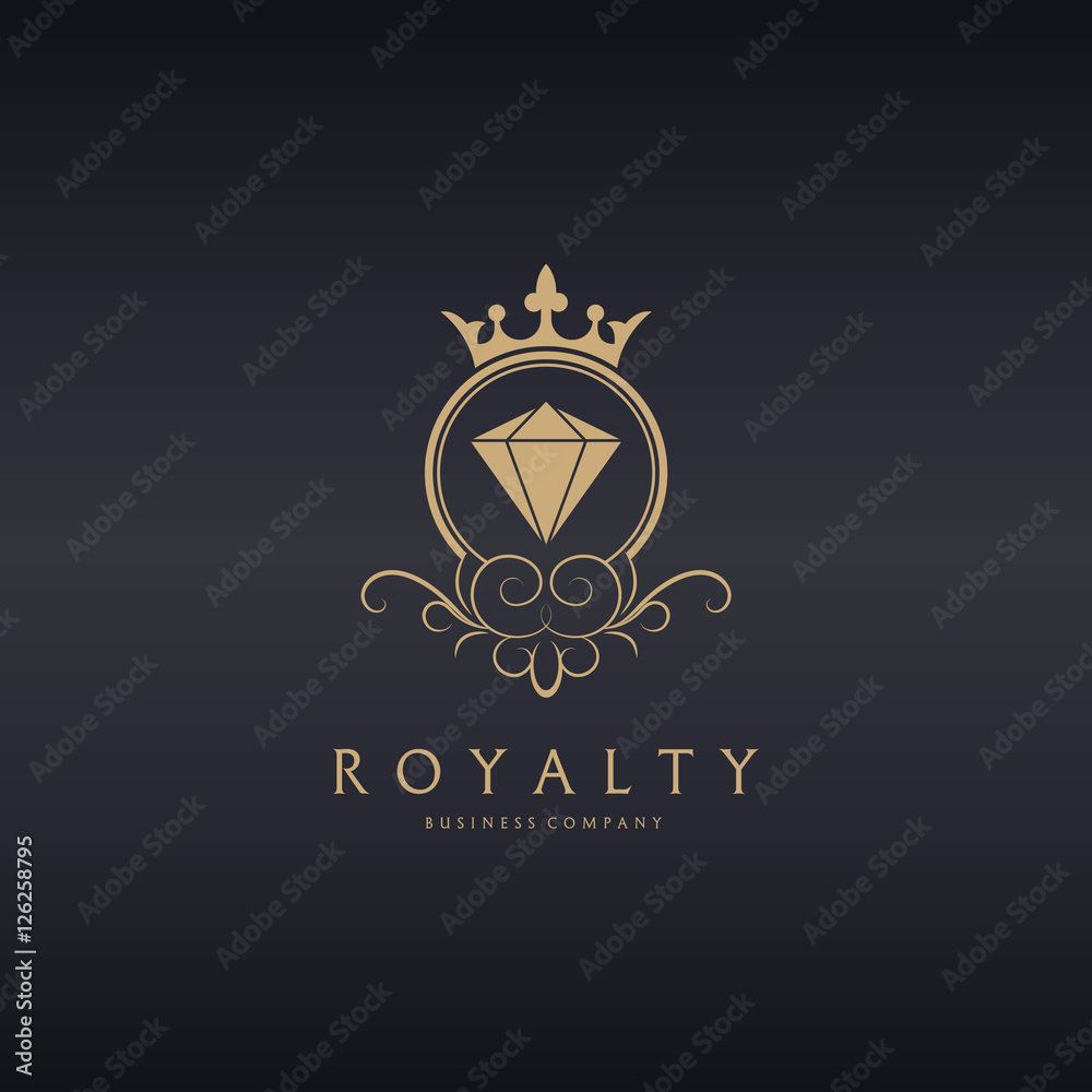 Royalty logo. Gemstone logotype 