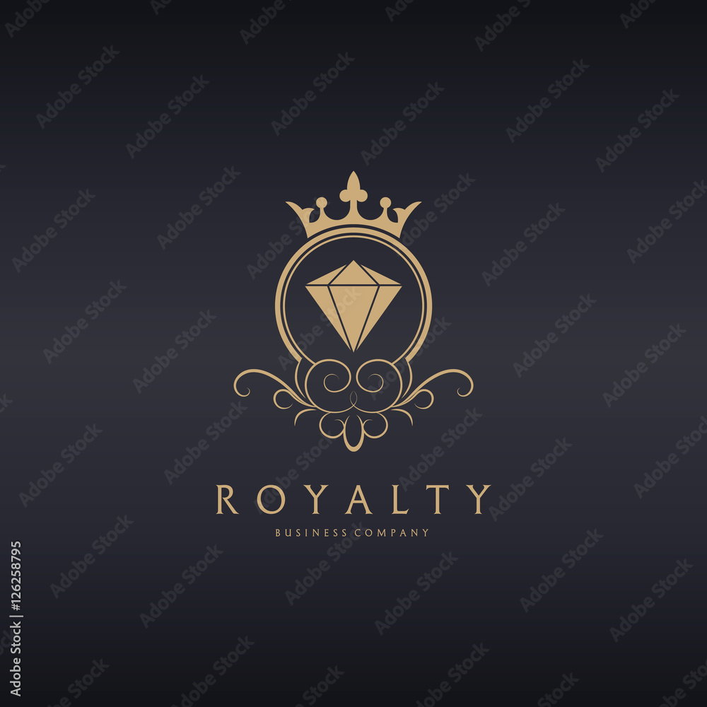 Fototapeta premium Royalty logo. Gemstone logotype