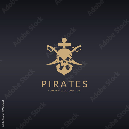 Pirates logo. Skull logotype