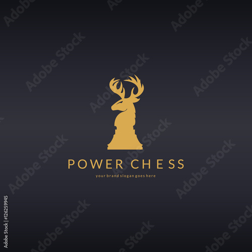 Deer logo. Deer chess logotype 