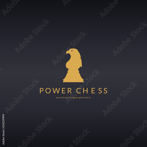 Eagle logo. Eagle chess logotype 