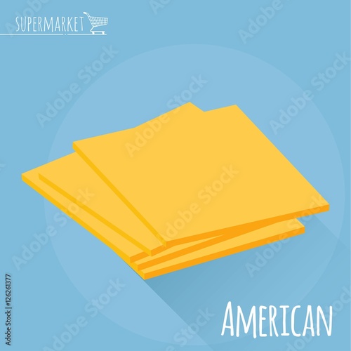  American cheese vector icon