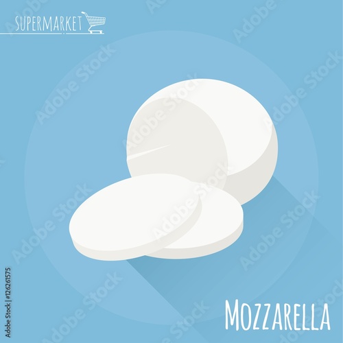 mozzarella cheese vector icon 