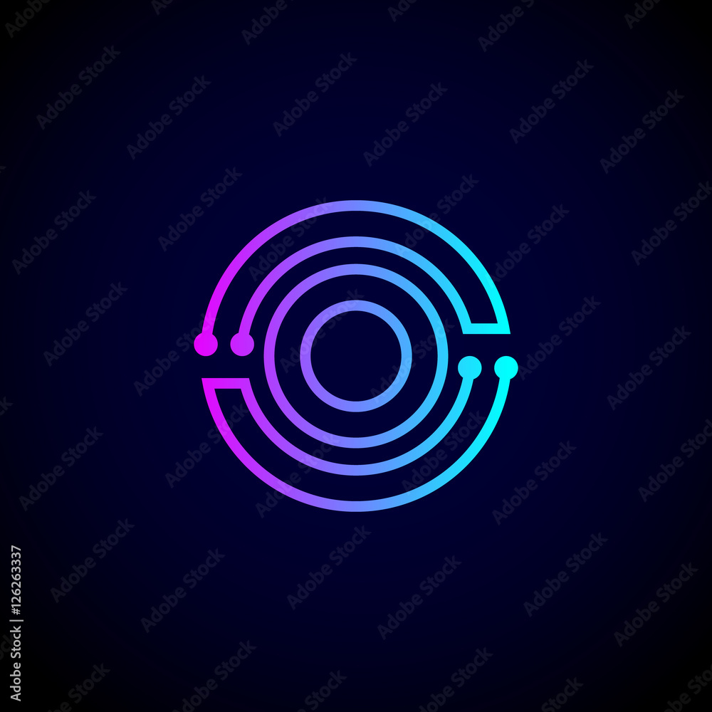 Letter O logo design template,Technology abstract dot connection vector logo Letter O logo design template,Technology abstract dot connection vector logo