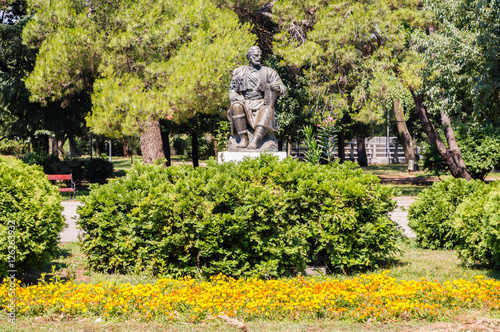 Petar II Petrovic-Njegos statue in Podgorica, Montenegro