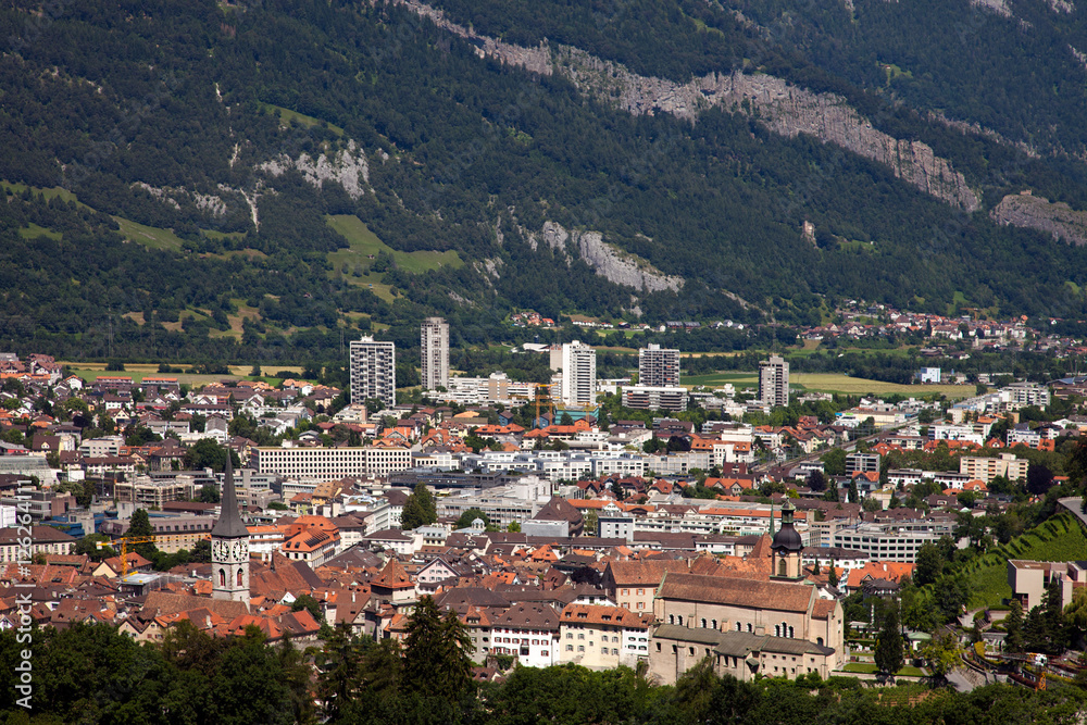 Aerial view of Chur, Switzerland