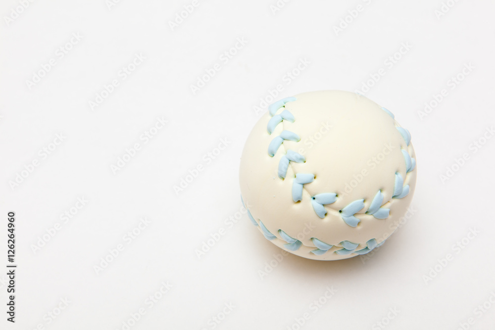 baseball toy made by clay on white backgrounds baseball toy made by clay on white backgrounds