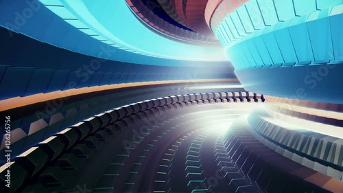Infinite tunnel. Looped video.