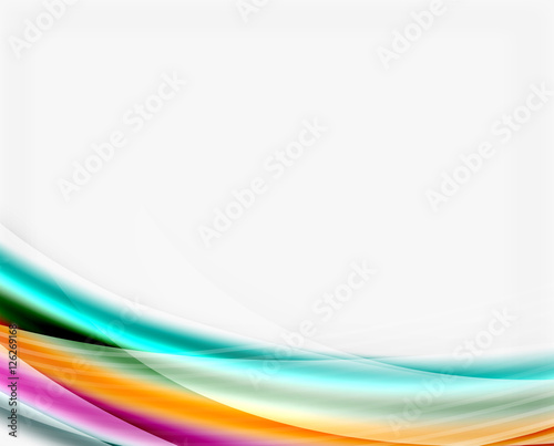 Colorful modern wave line, business abstract layout