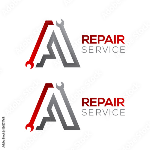 Letter A with wrench logo,Industrial,repair,tools,service and maintenance logo for corporate identity