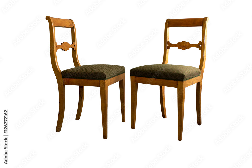 Antique Biedermeier chair with and woor carving Antique Biedermeier chair with and woor carving