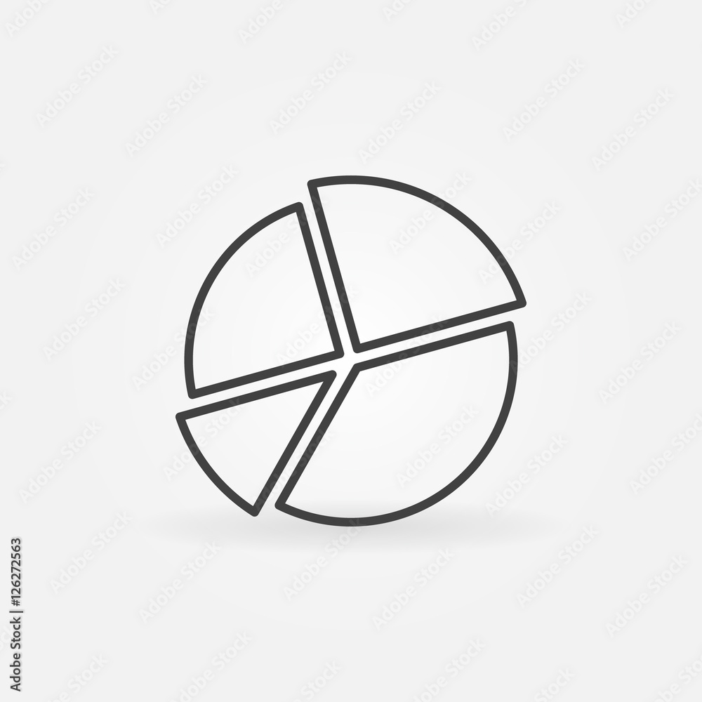 Obraz premium Pie chart line icon
