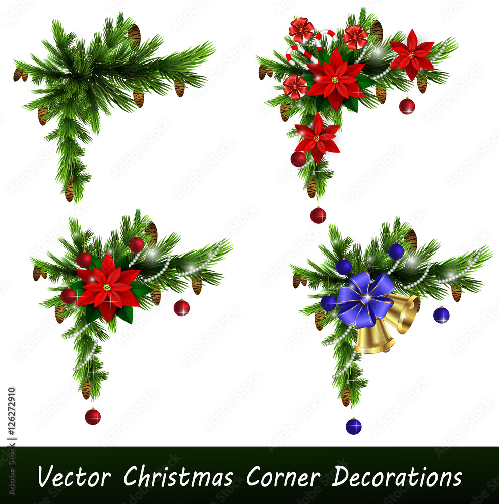 Set of Cristmas corner decorations Set of Cristmas corner decorations