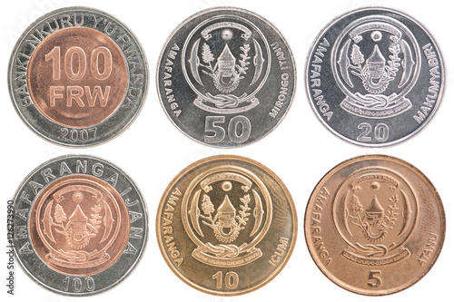 Rwanda franc coin set photo