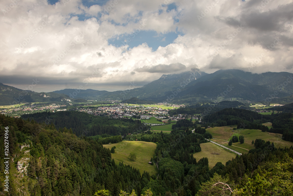 Panoramic views from the Ehrenberg castle ruins, Austria